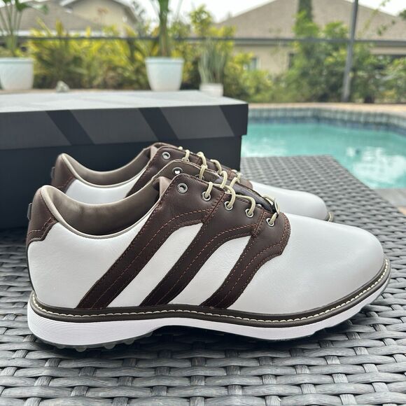 Adidas MC Z-Traxion White/Brown Golf Men's Shoes IG0910 - Picture 7 of 15